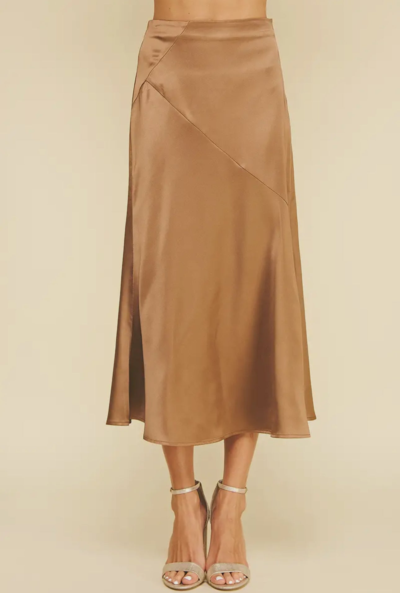 Camel Silk Skirt