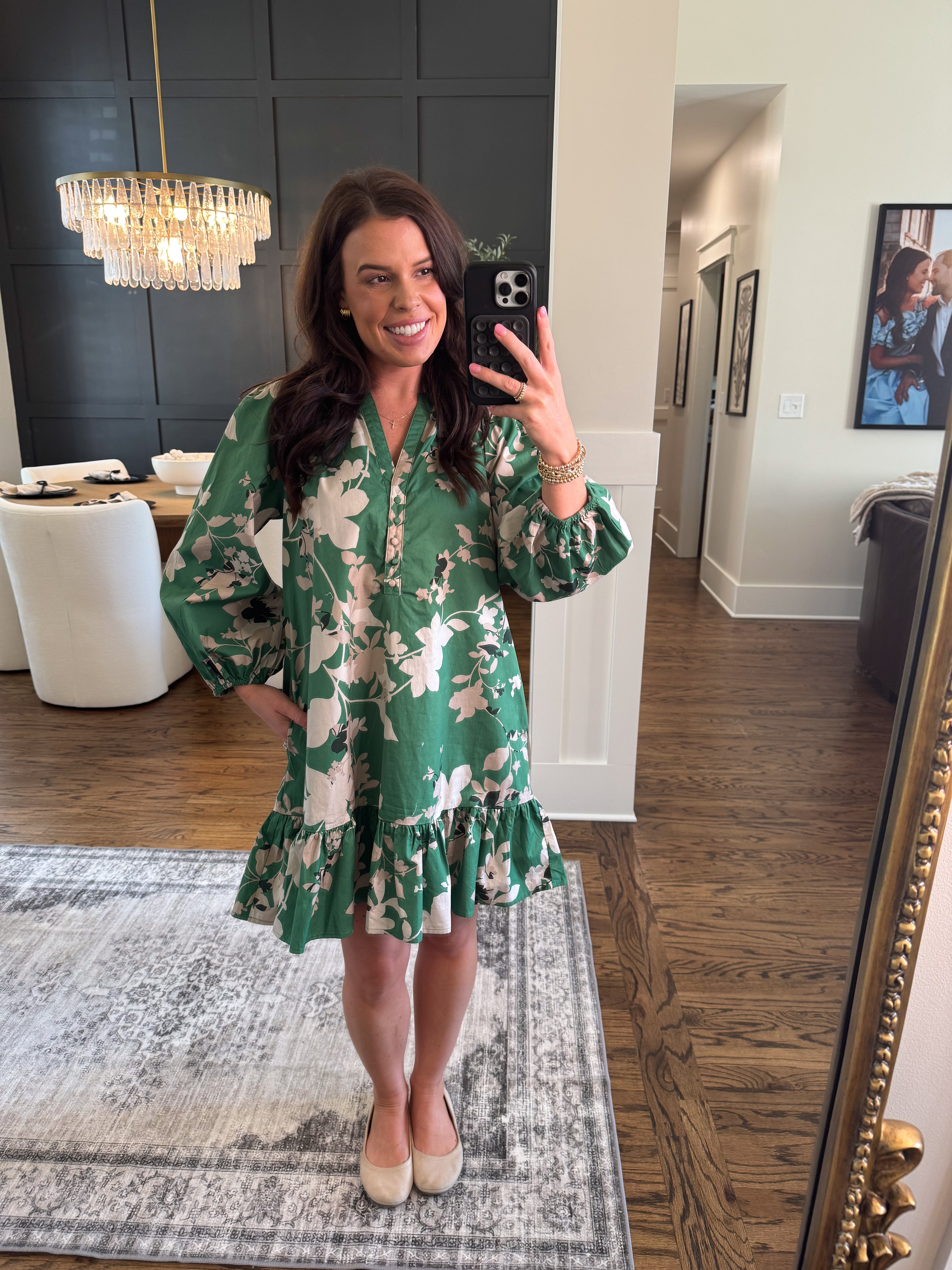 Nora Floral Ruffle Pocket Dress