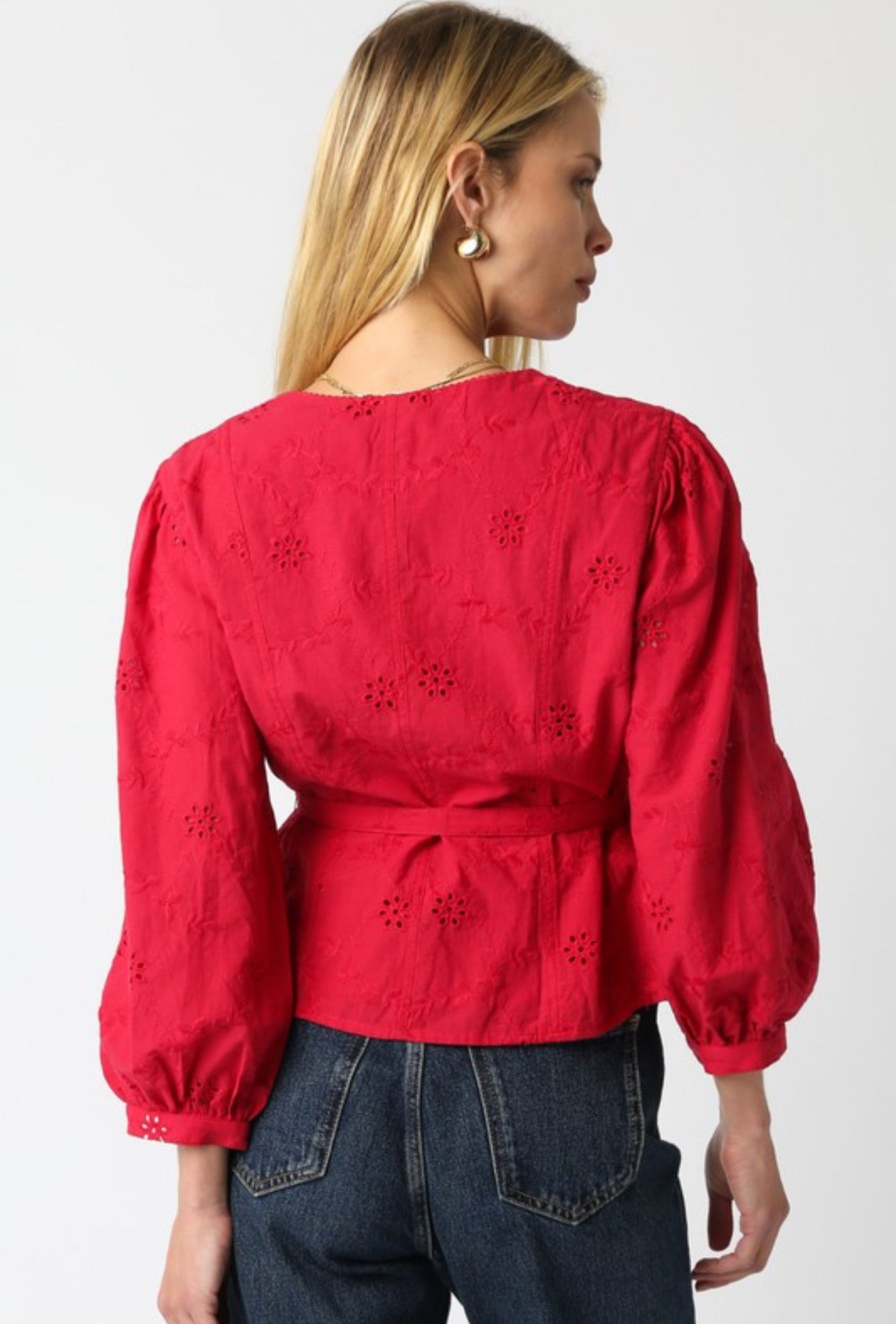 Golden Hour Red Belted Top