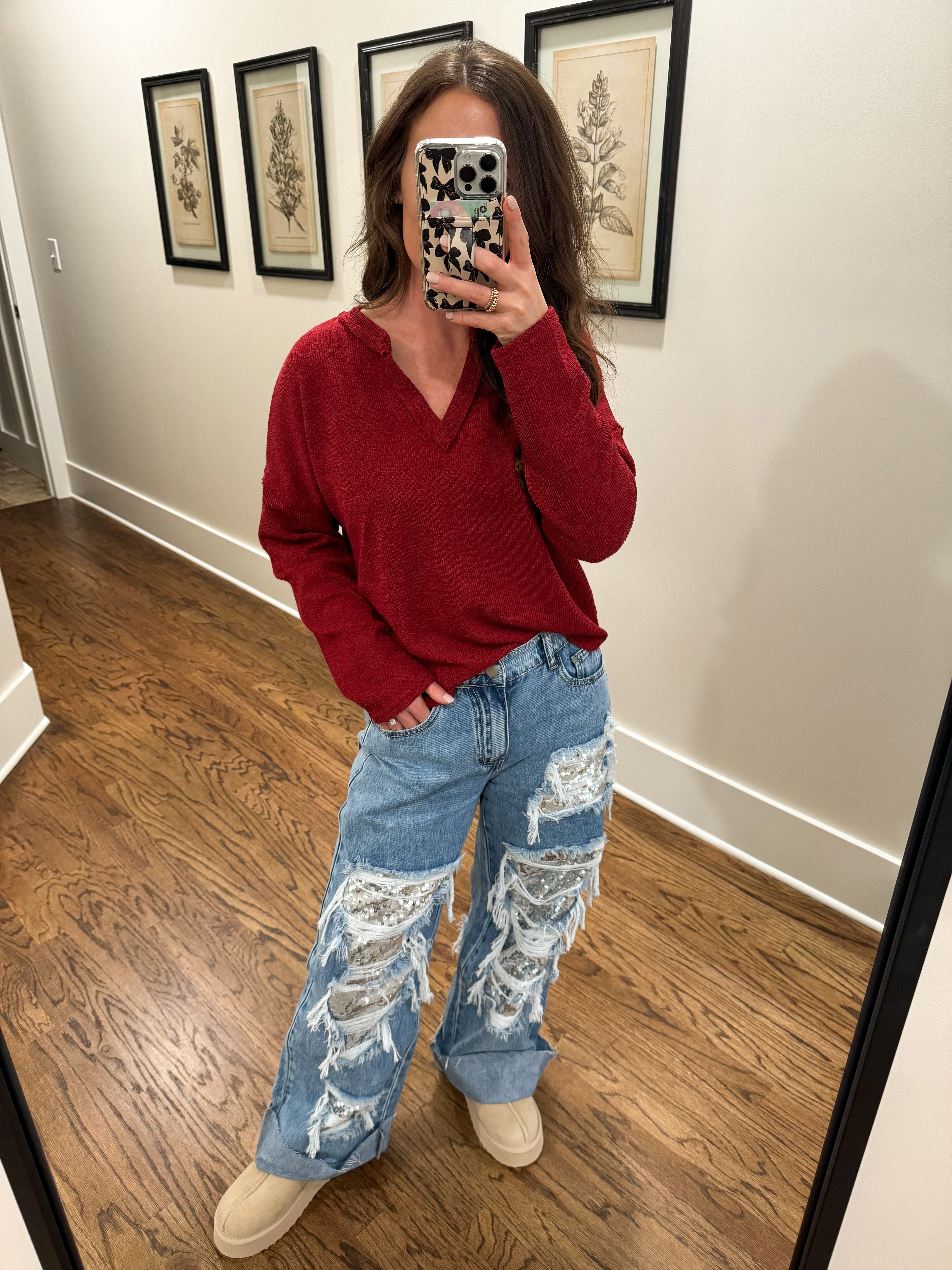 It's a Vibe Sequin Denim