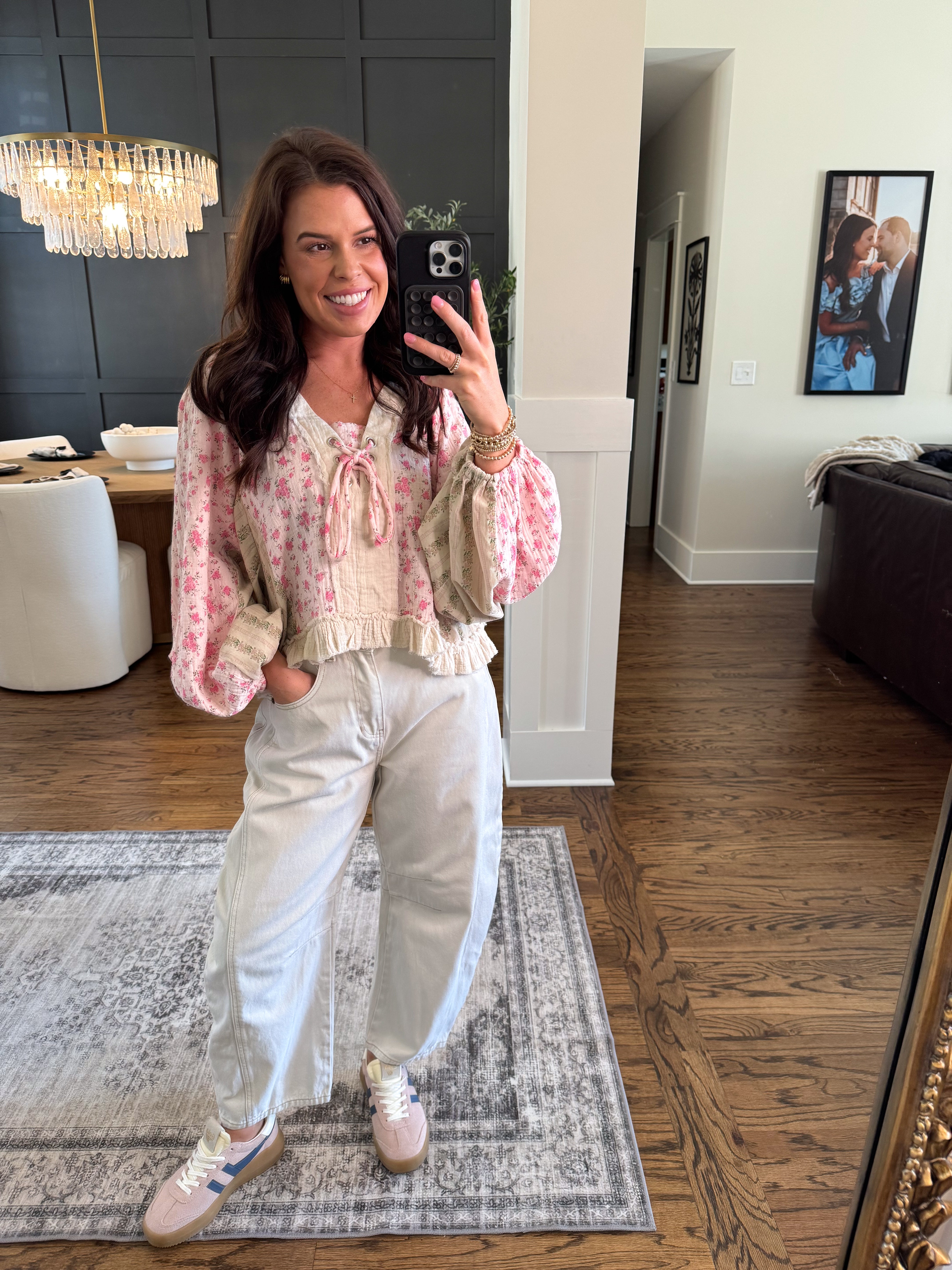 She's Pink Floral Blouse