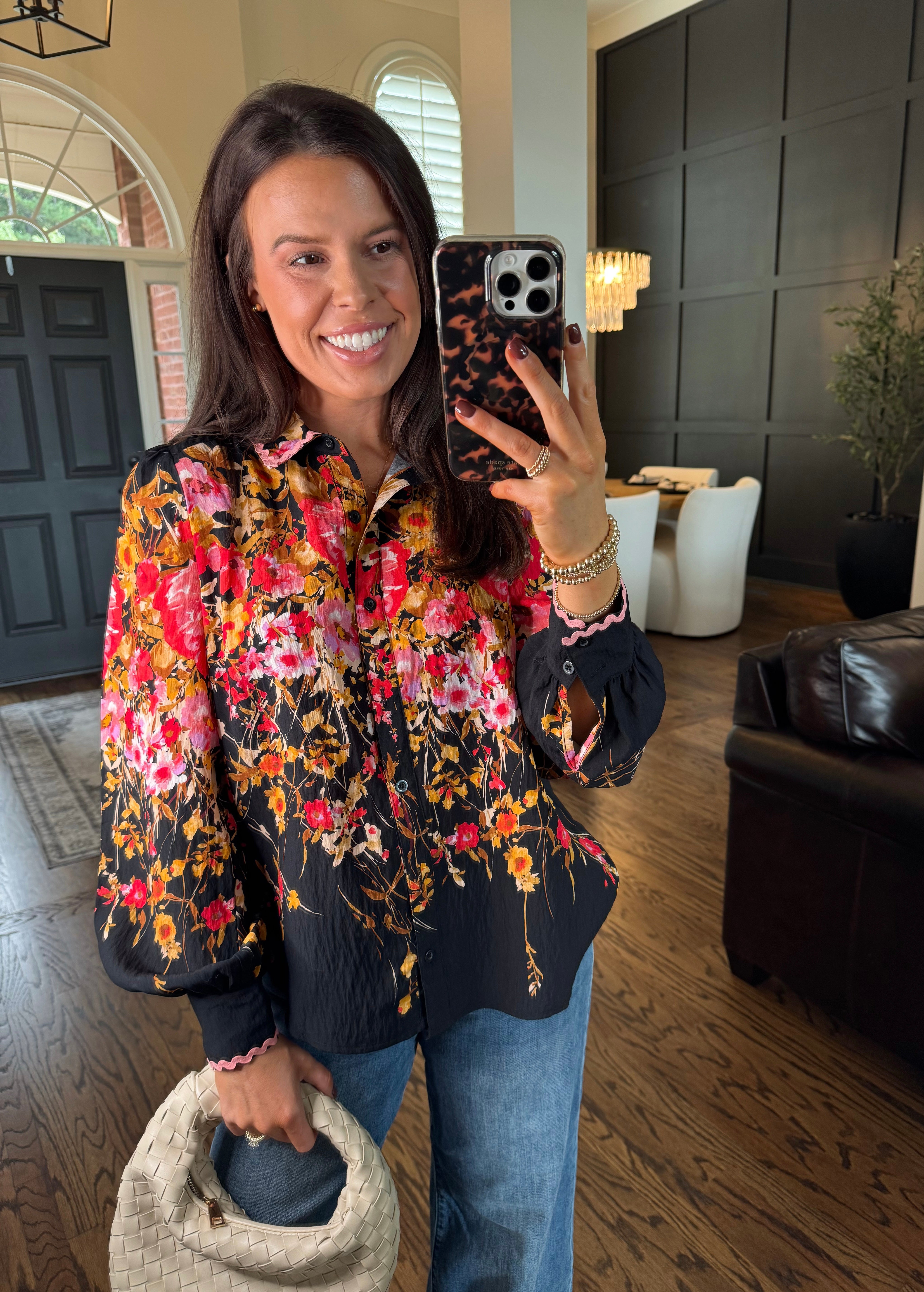 Falling for Floral Button Down
