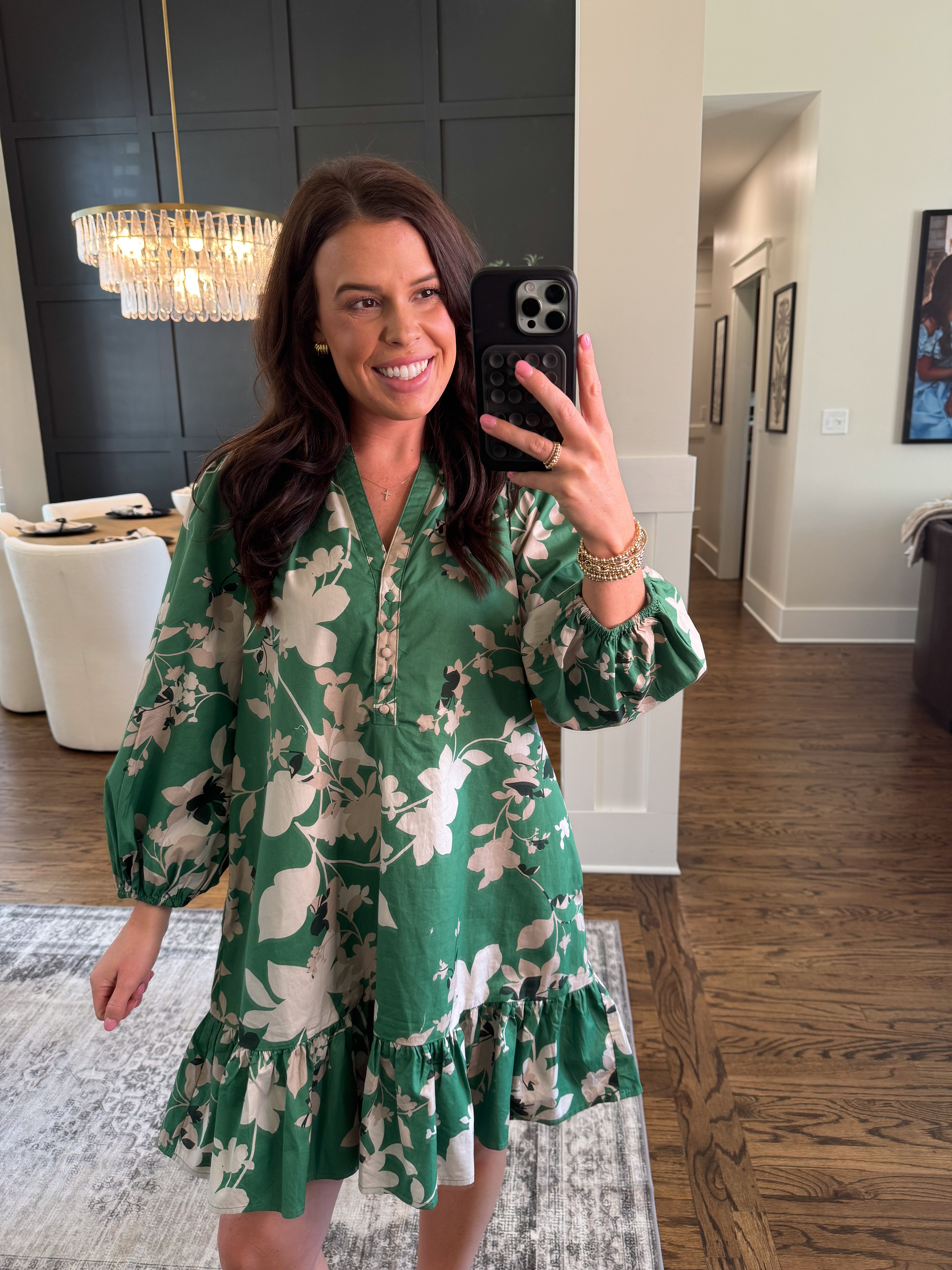 Nora Floral Ruffle Pocket Dress