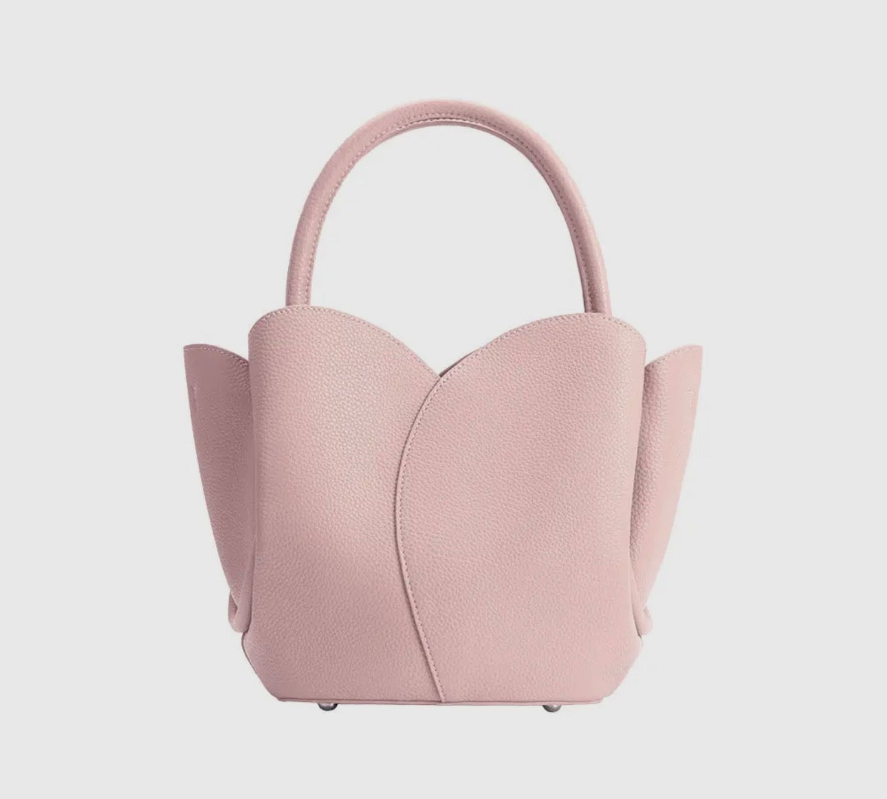 Tulip Pink Vegan Leather Top Handle Bag