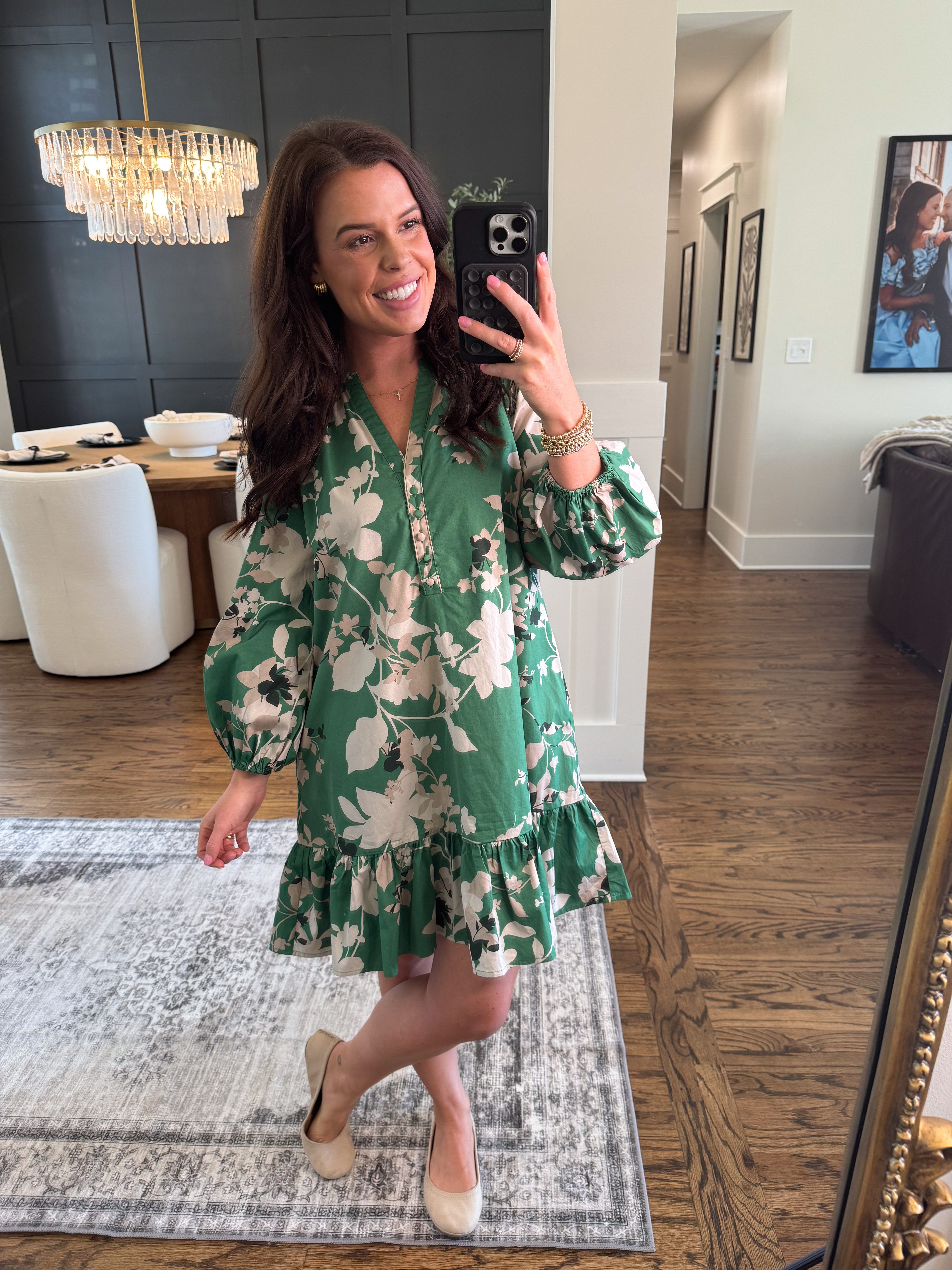 Nora Floral Ruffle Pocket Dress