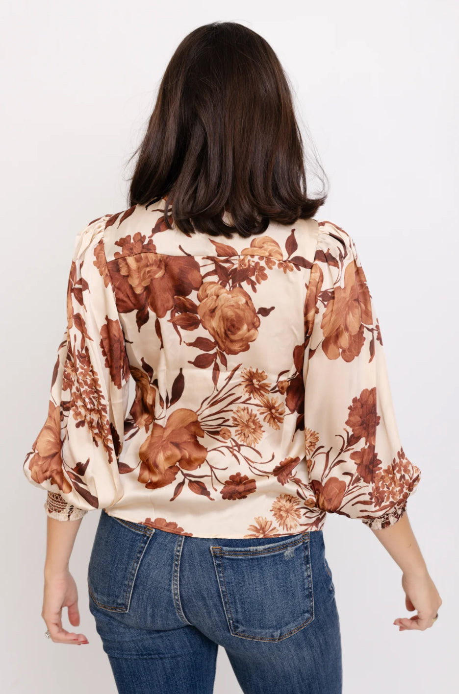 Always Time for Coffee Floral Blouse