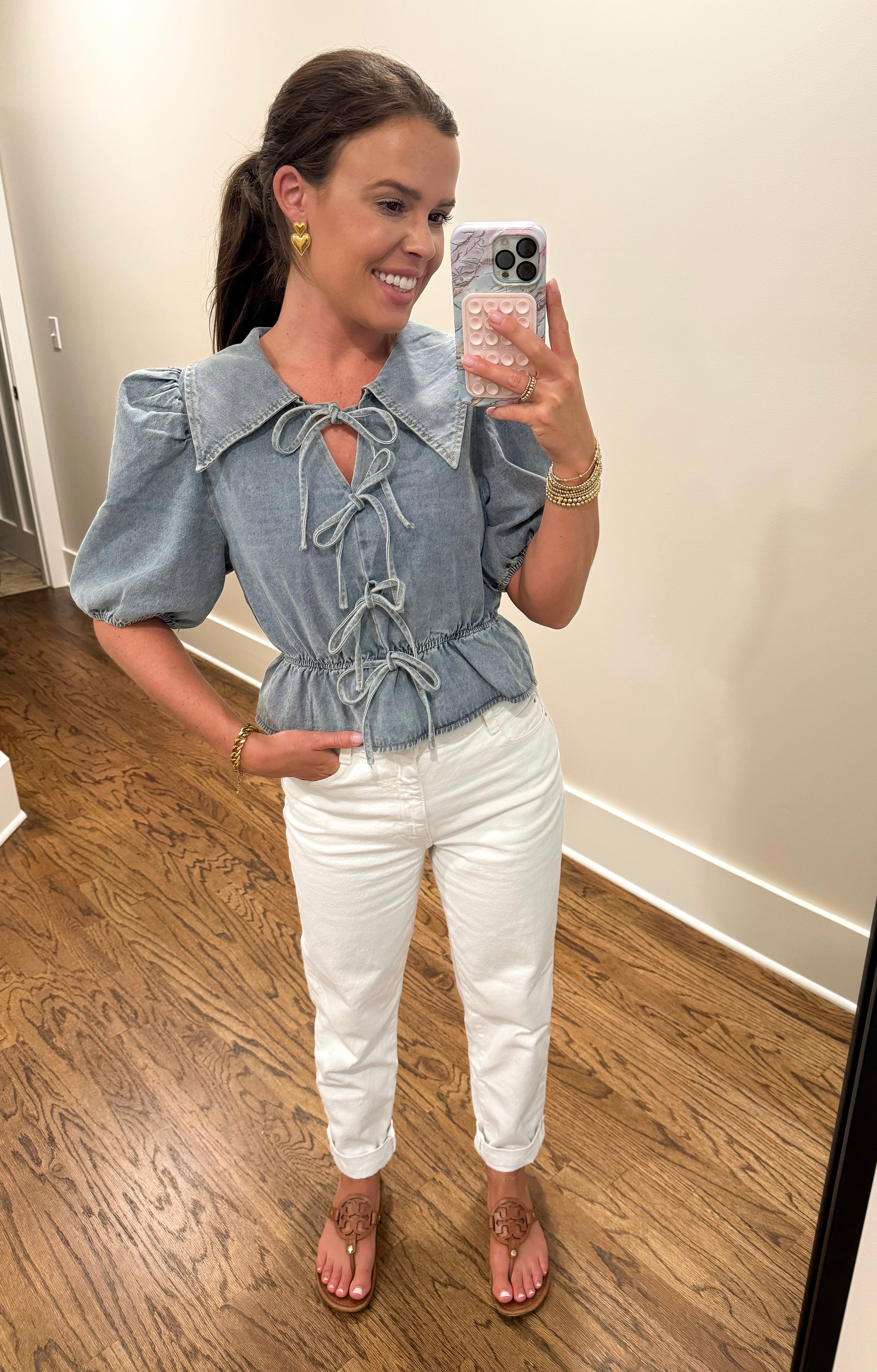 American Belle Denim Blouse