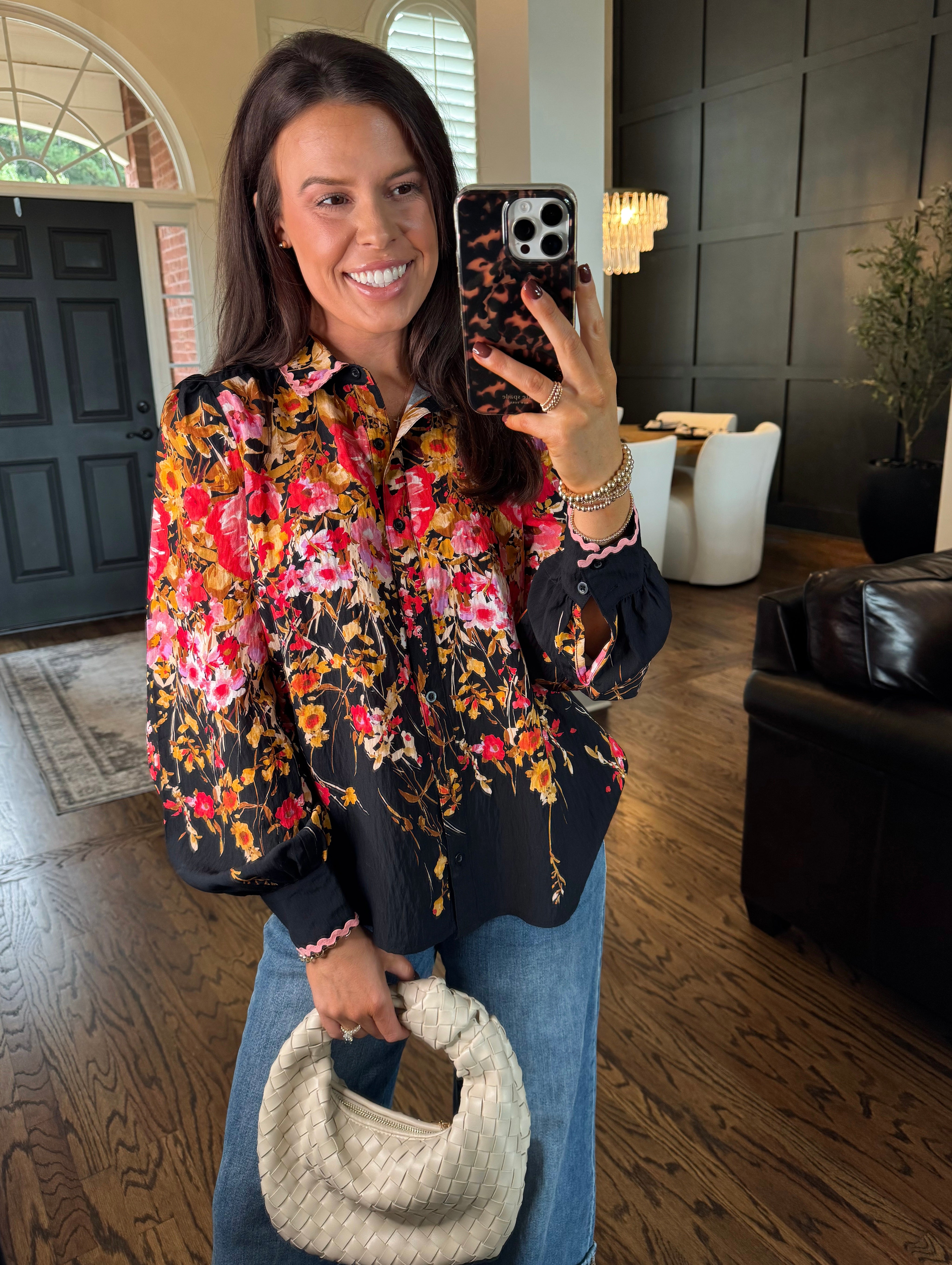 Falling for Floral Button Down