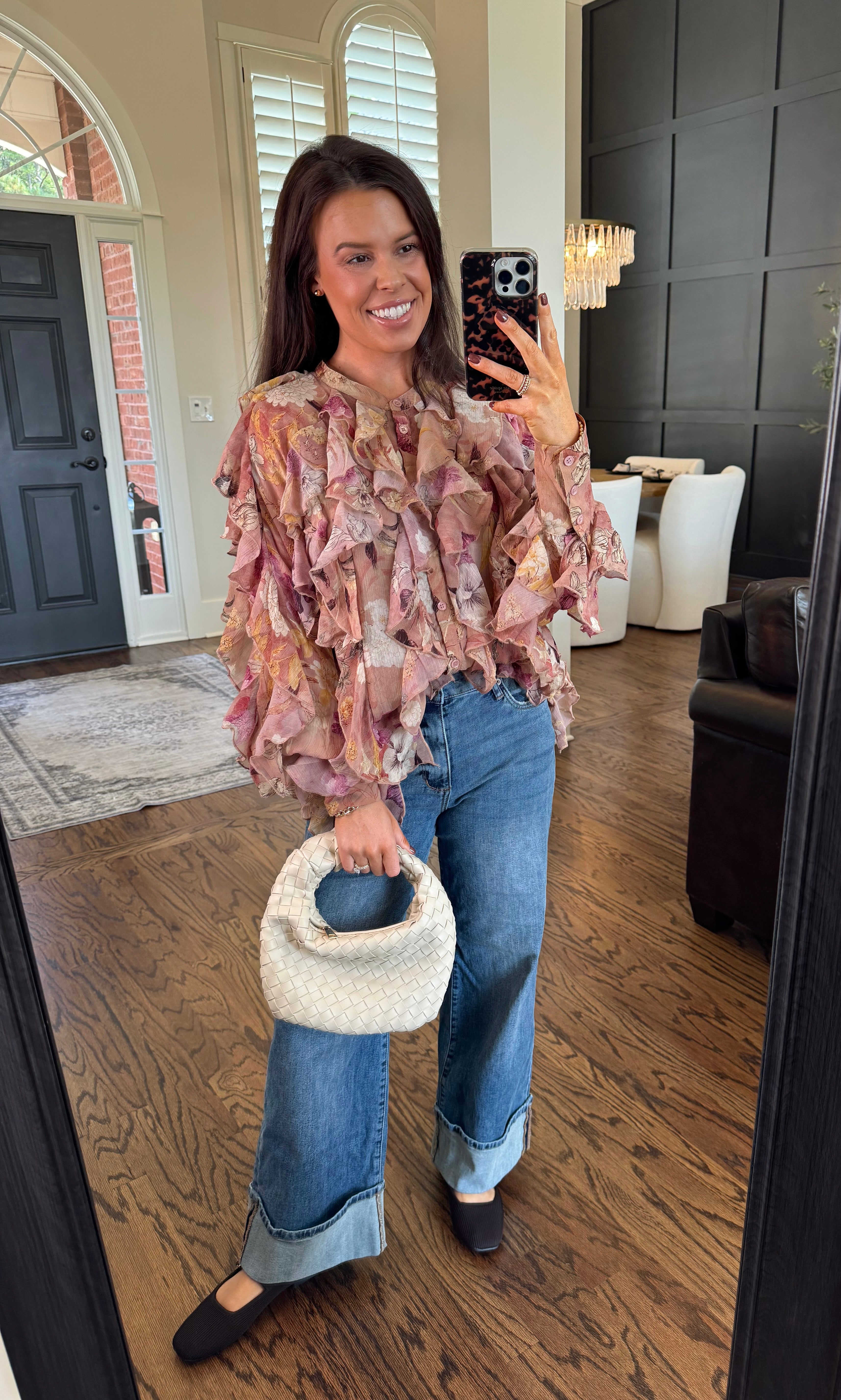 Ruffle it Up Floral Blouse