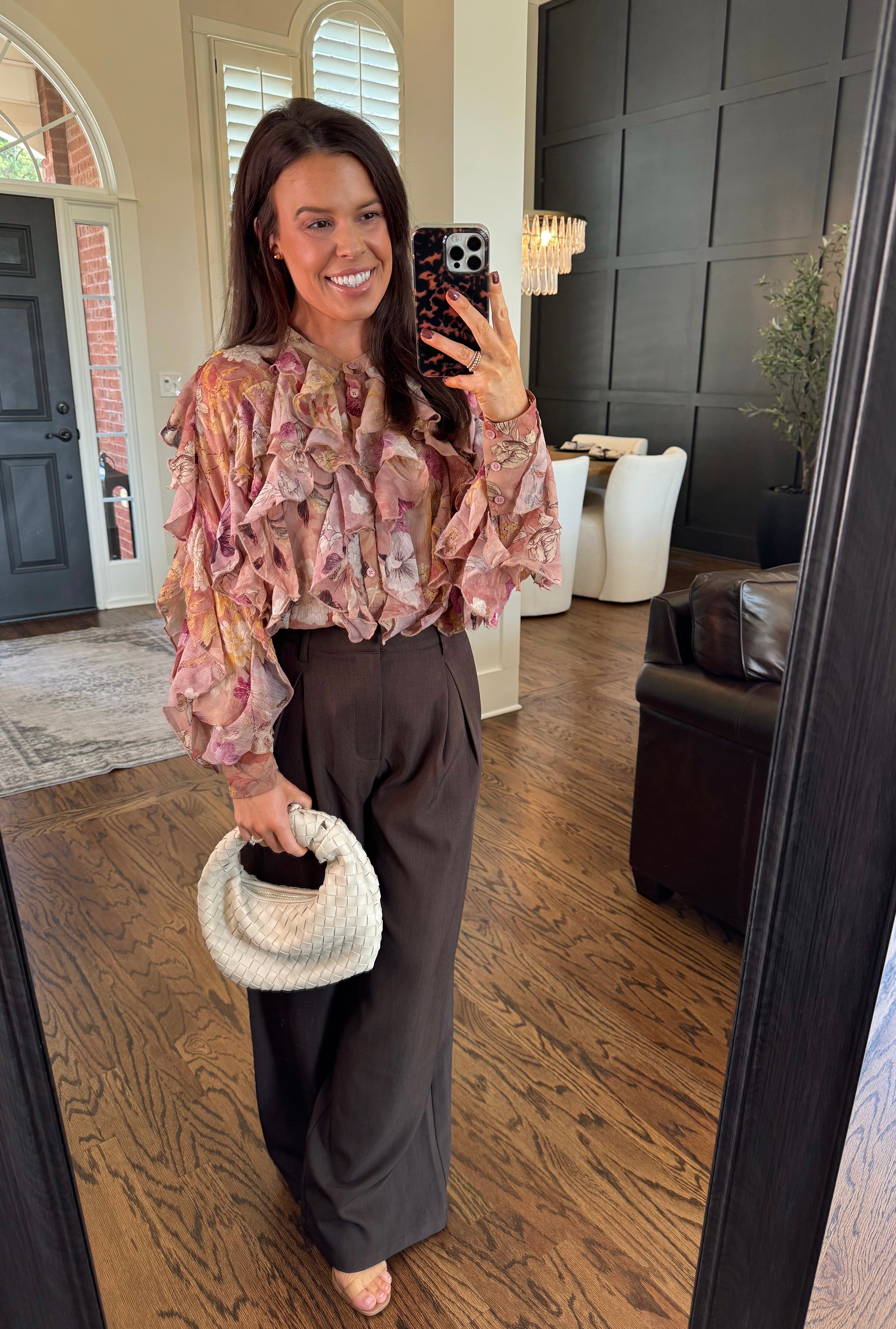 Ruffle it Up Floral Blouse