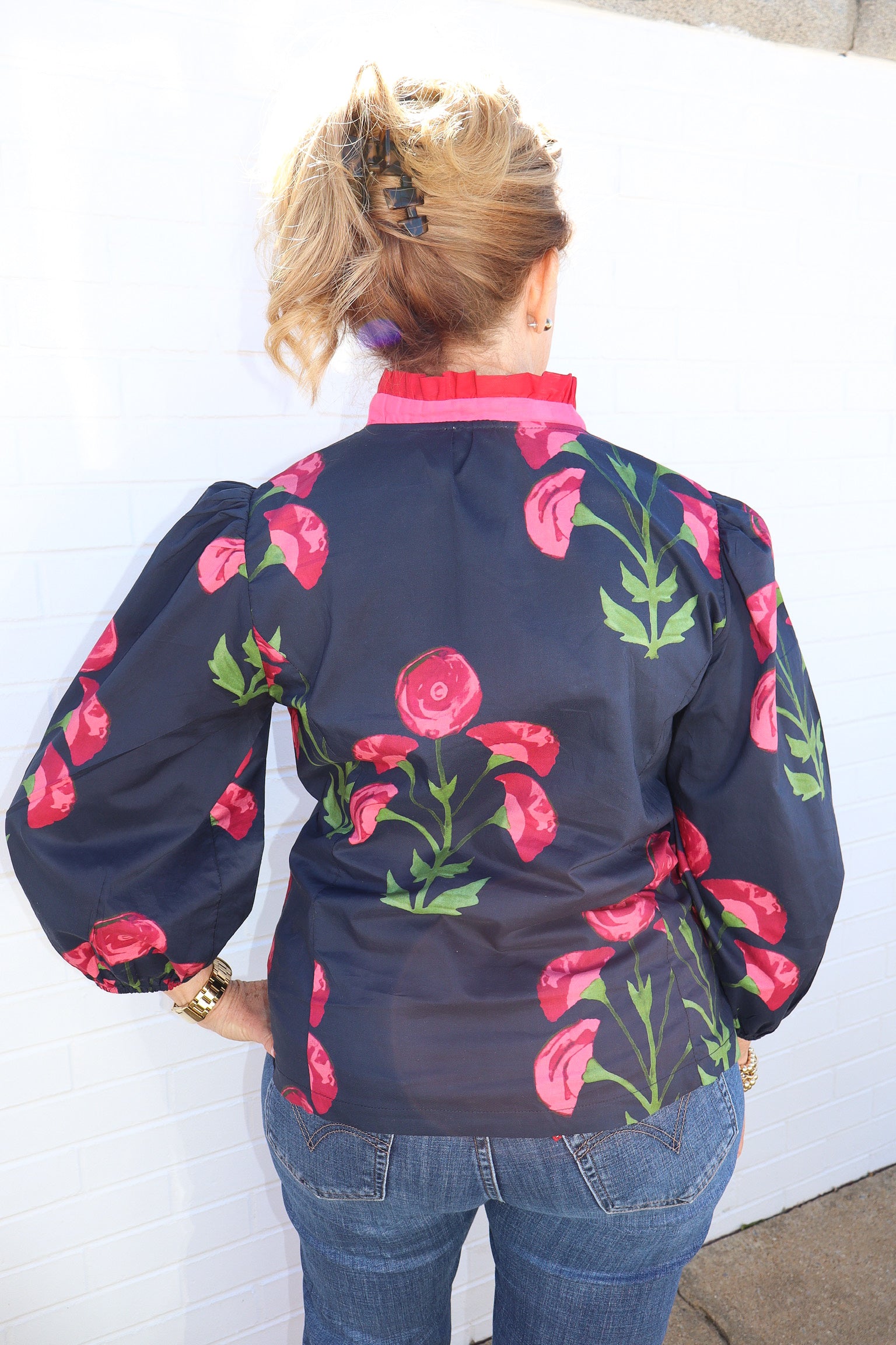 Joyce Floral Ruffle Top