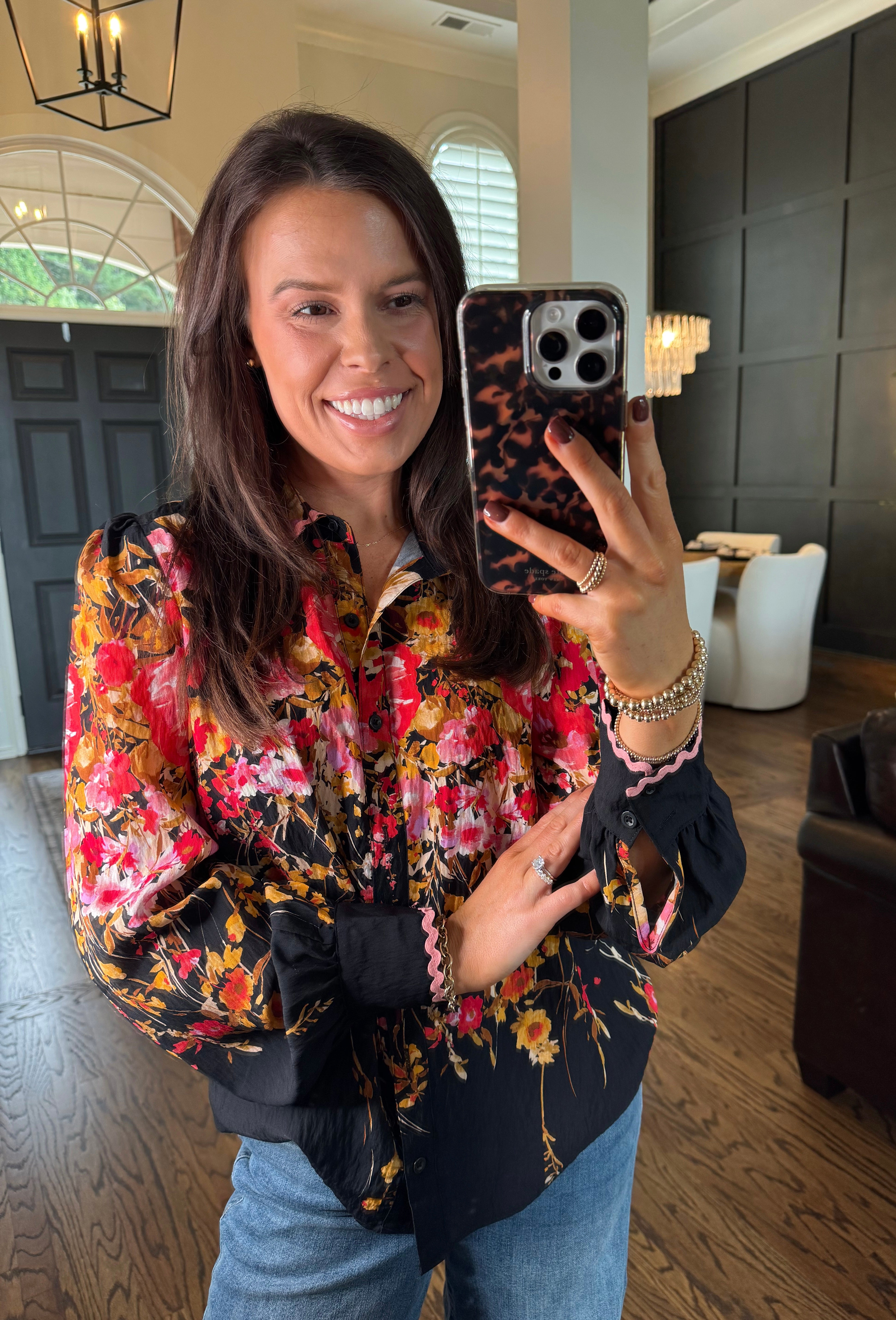 Falling for Floral Button Down