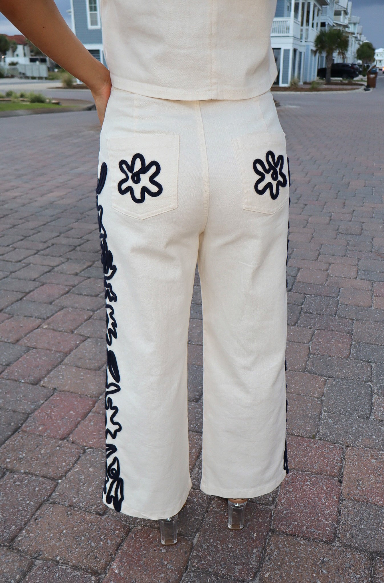 We The Free Embroidery Cord Denim