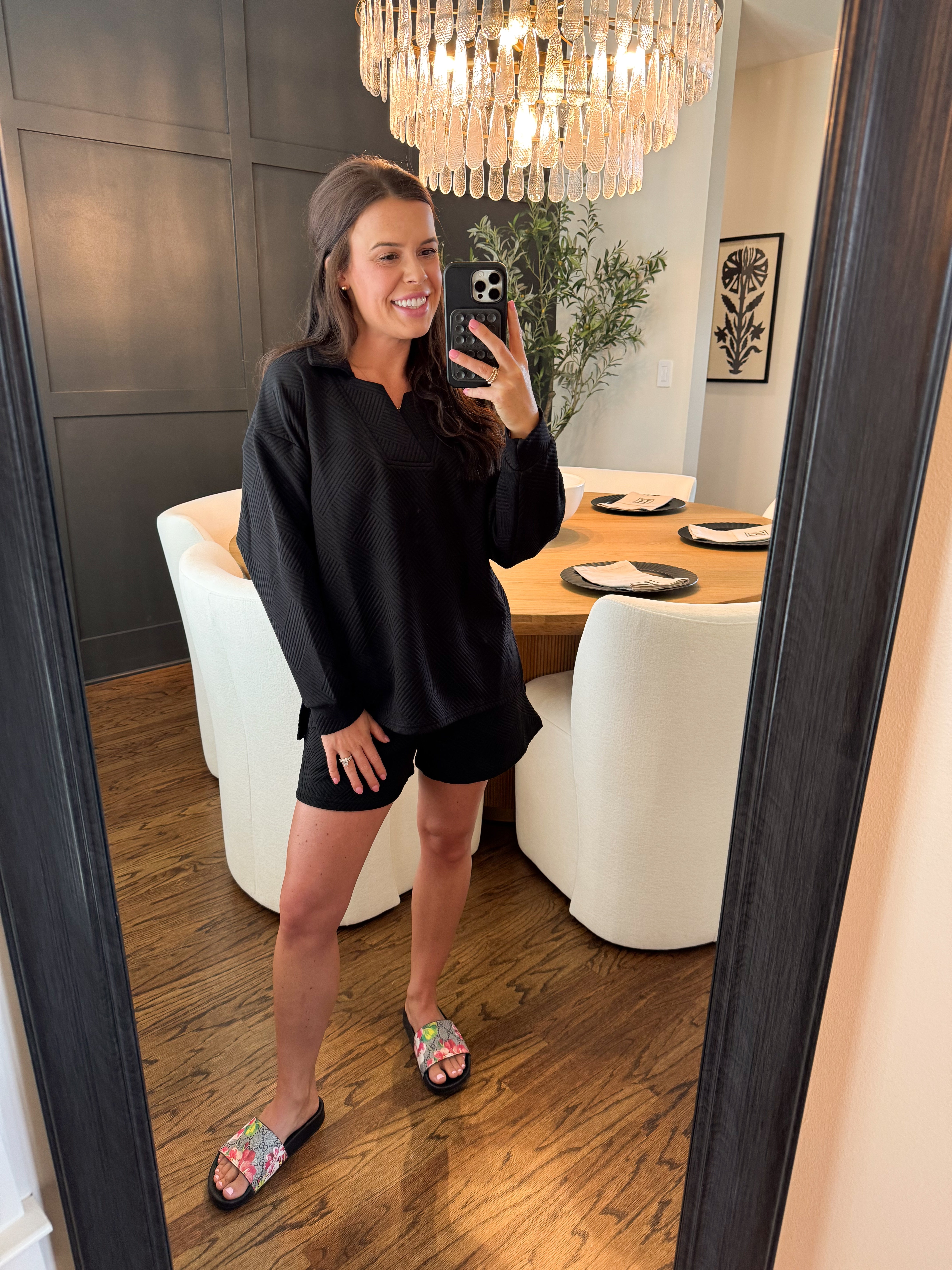 Weekend Textured Long Sleeve Top