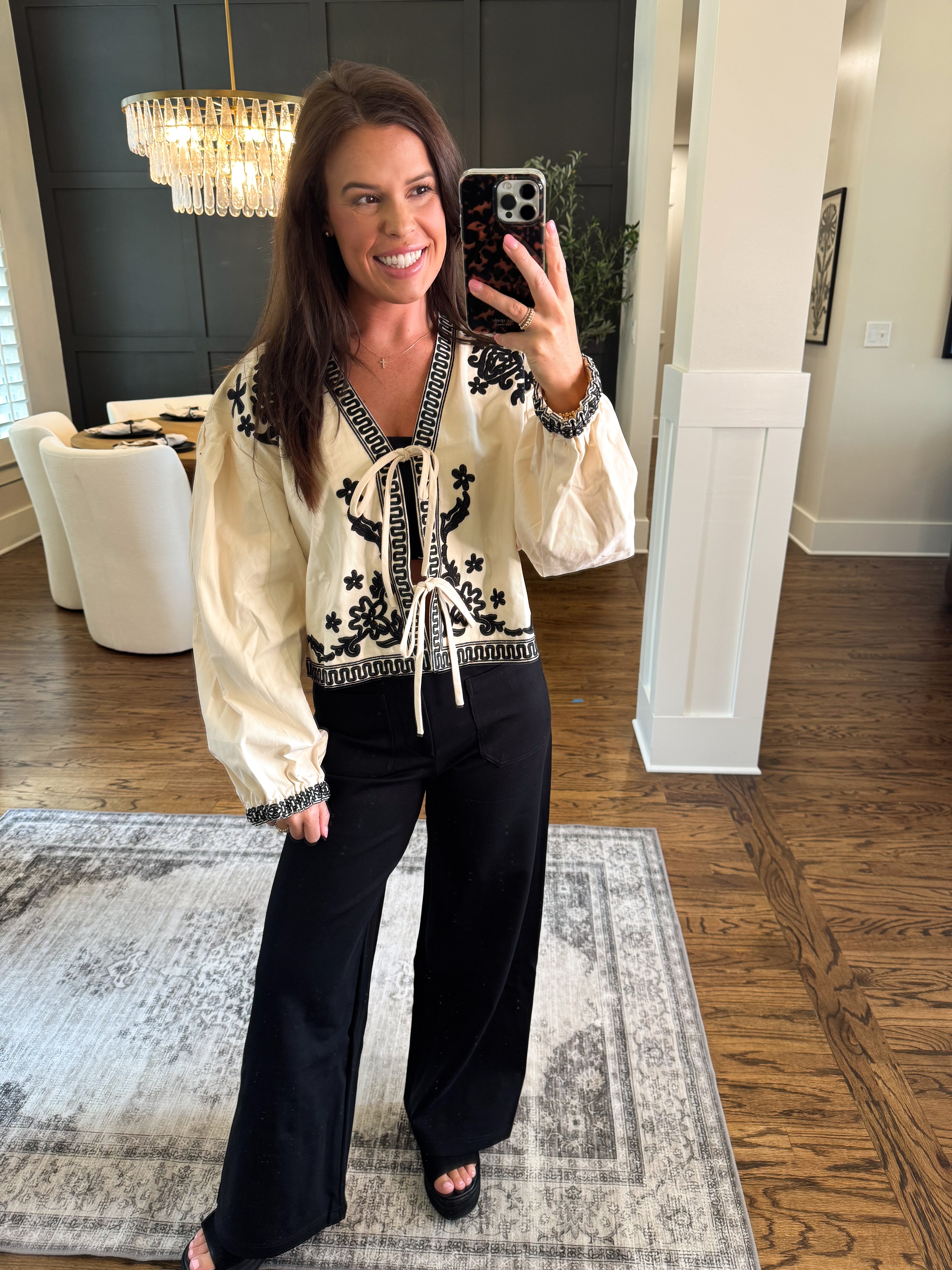 Embroidered Floral Detailed Jacket