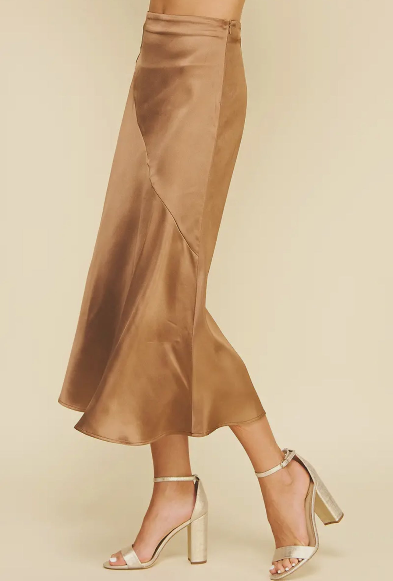 Camel Silk Skirt