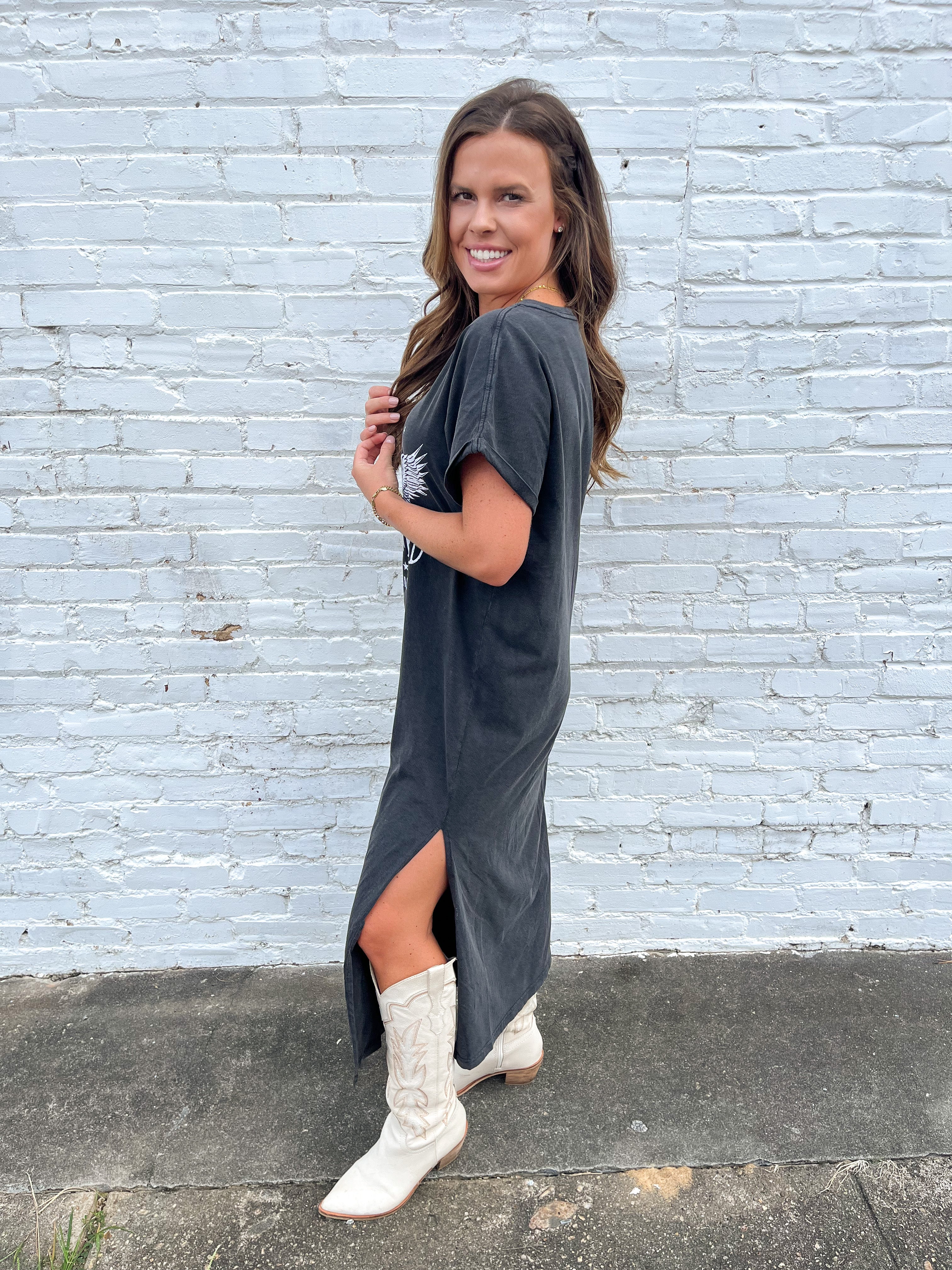 Vintage Free Bird Maxi T-Shirt Dress