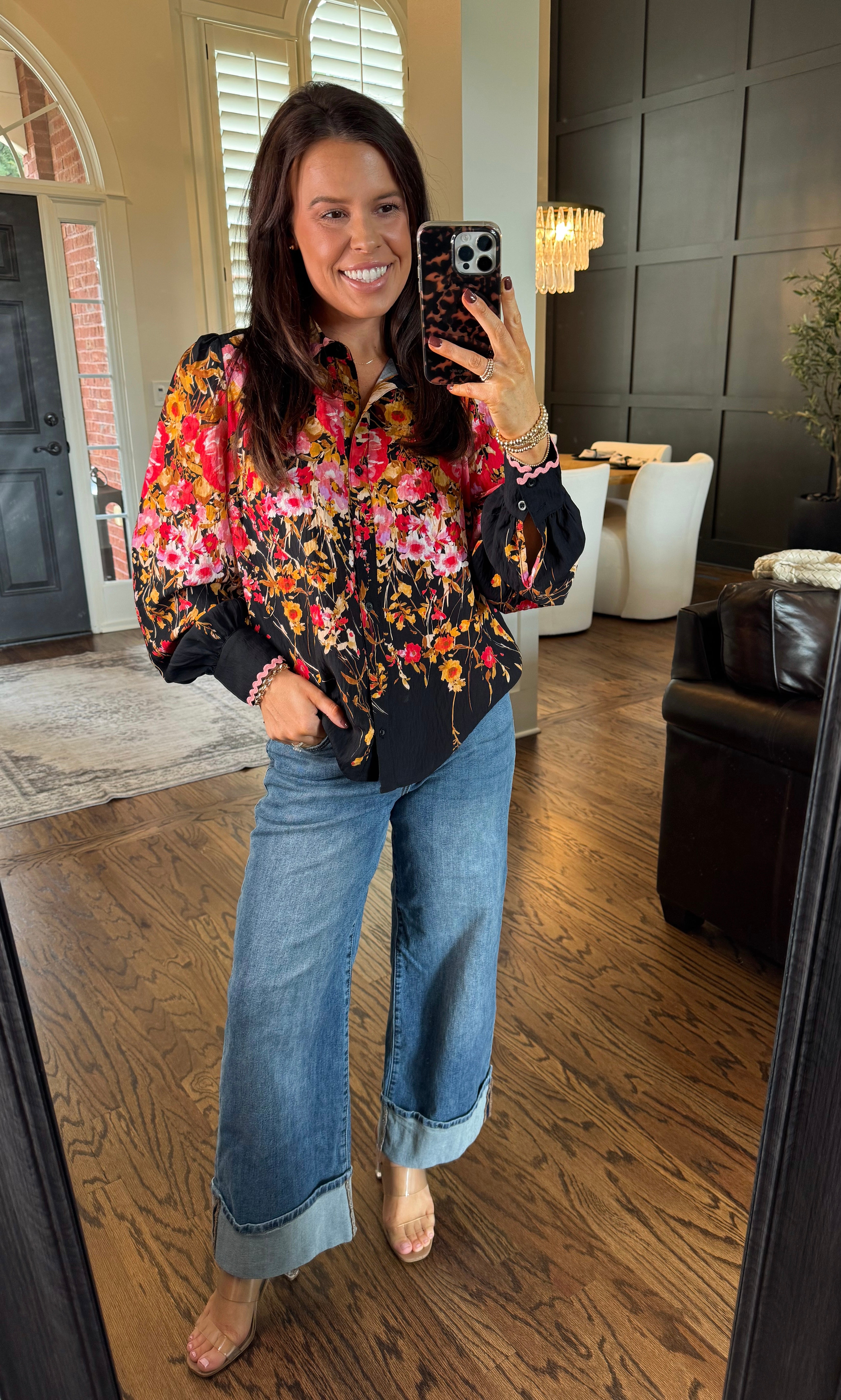 Falling for Floral Button Down