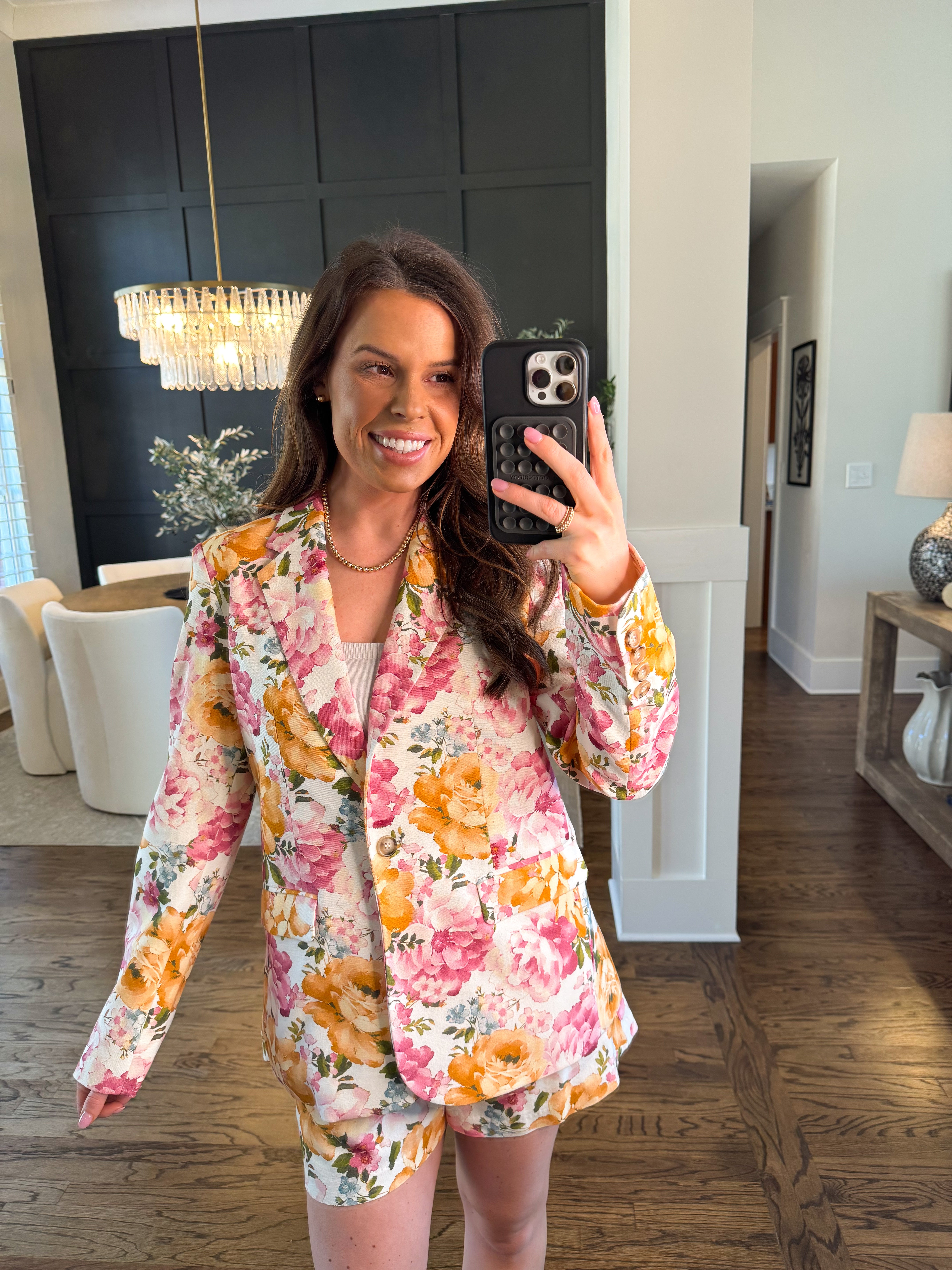 Feeling Floral Linen Blazer