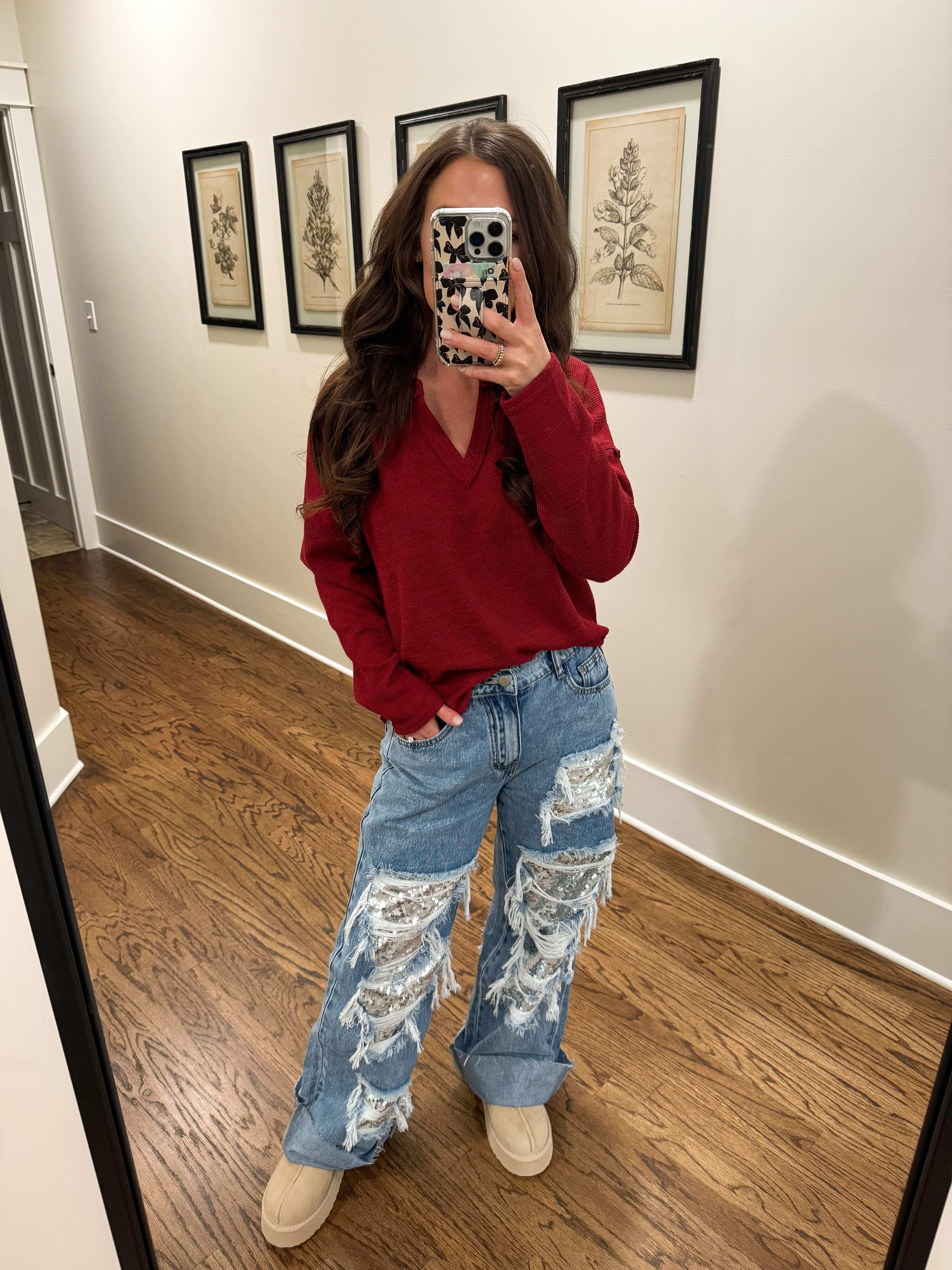 It's a Vibe Sequin Denim