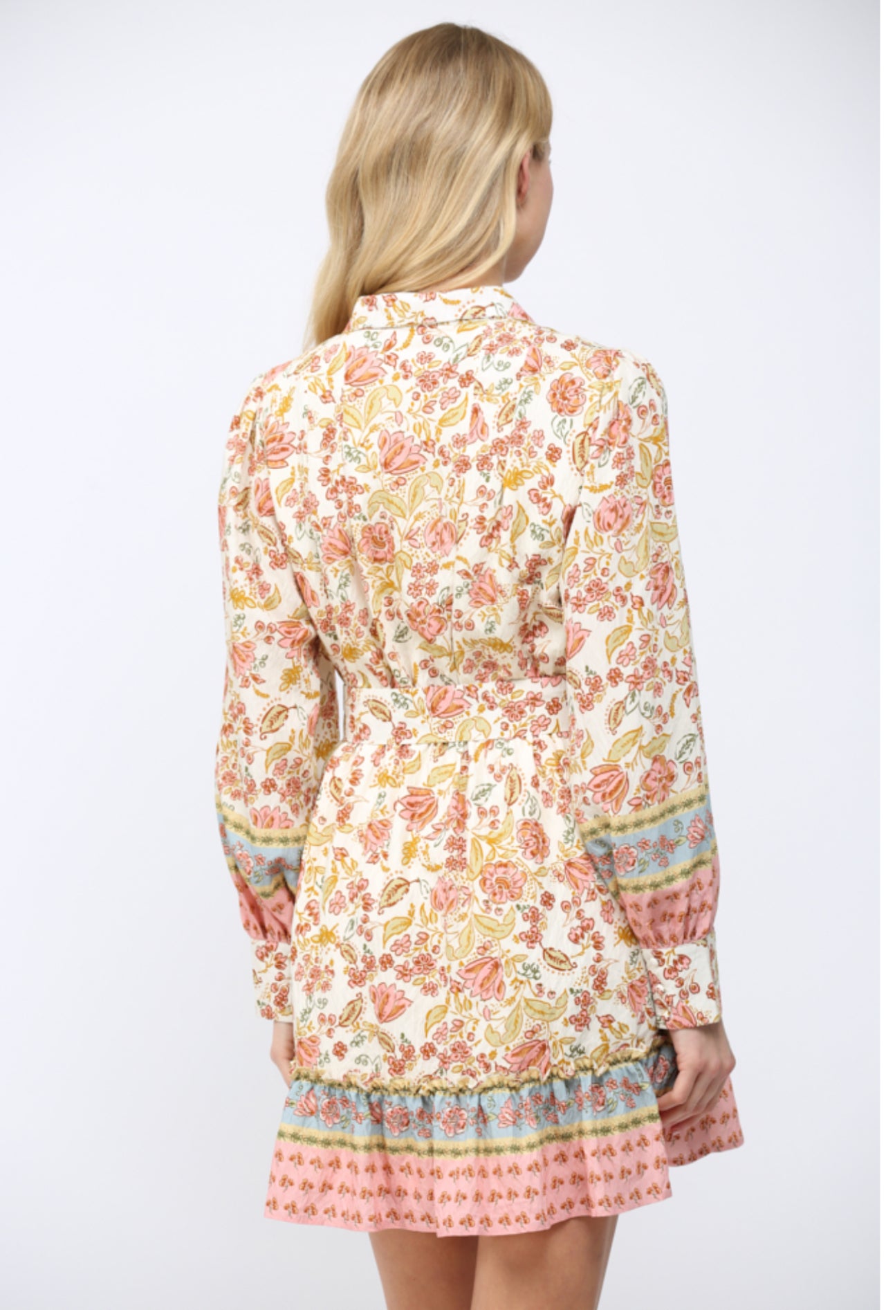 Pretty in Floral Belt Dress