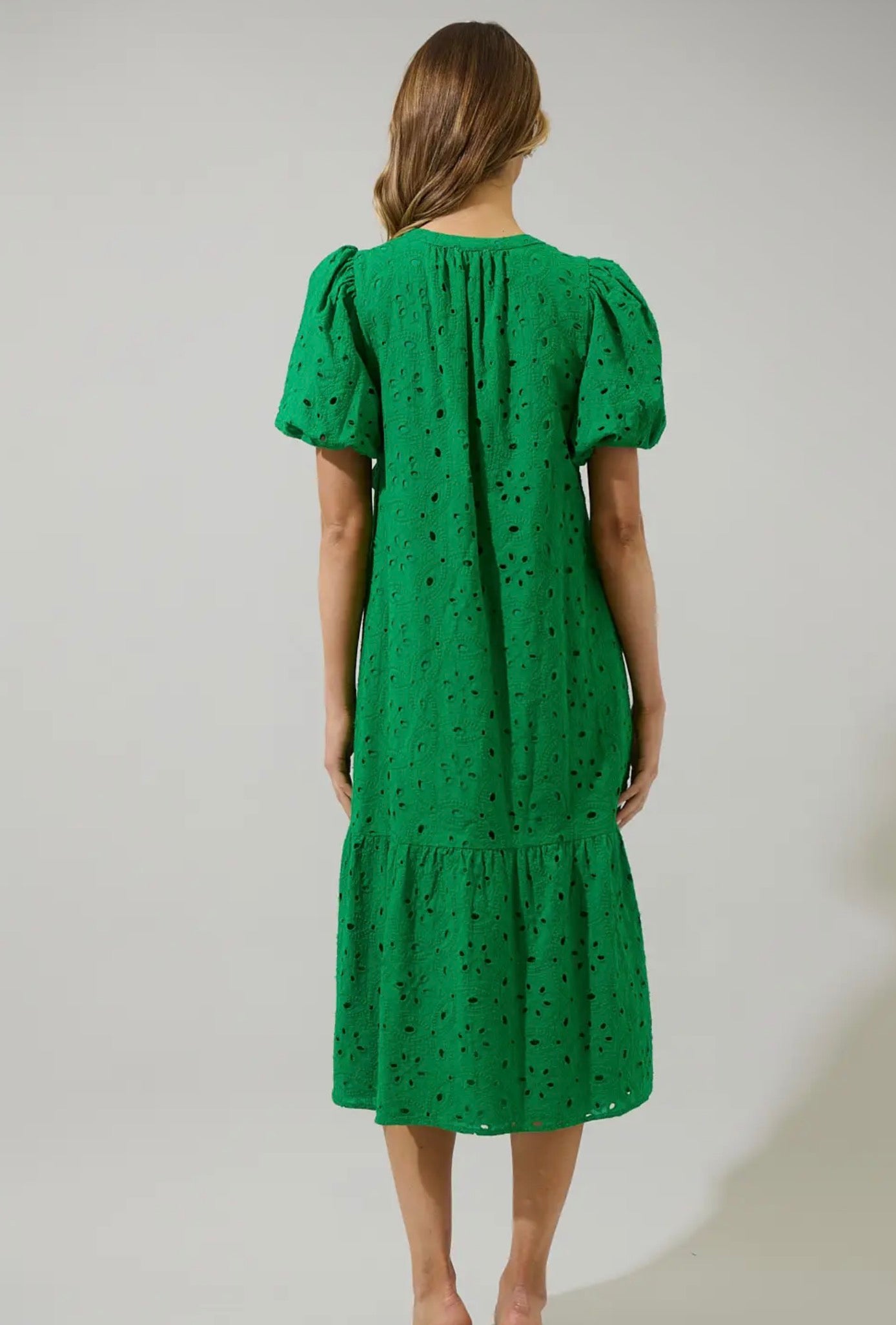 A Perfect Day Eyelet Midi Dress