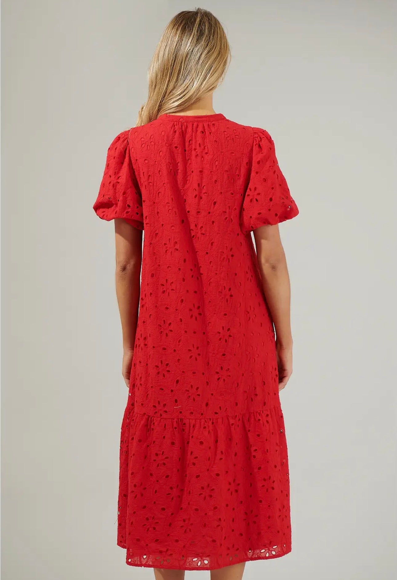 A Perfect Day Eyelet Midi Dress