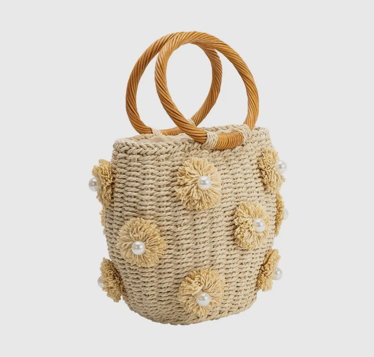 Mary Natural Straw Top Handle Bag - *PREORDER 3/18*