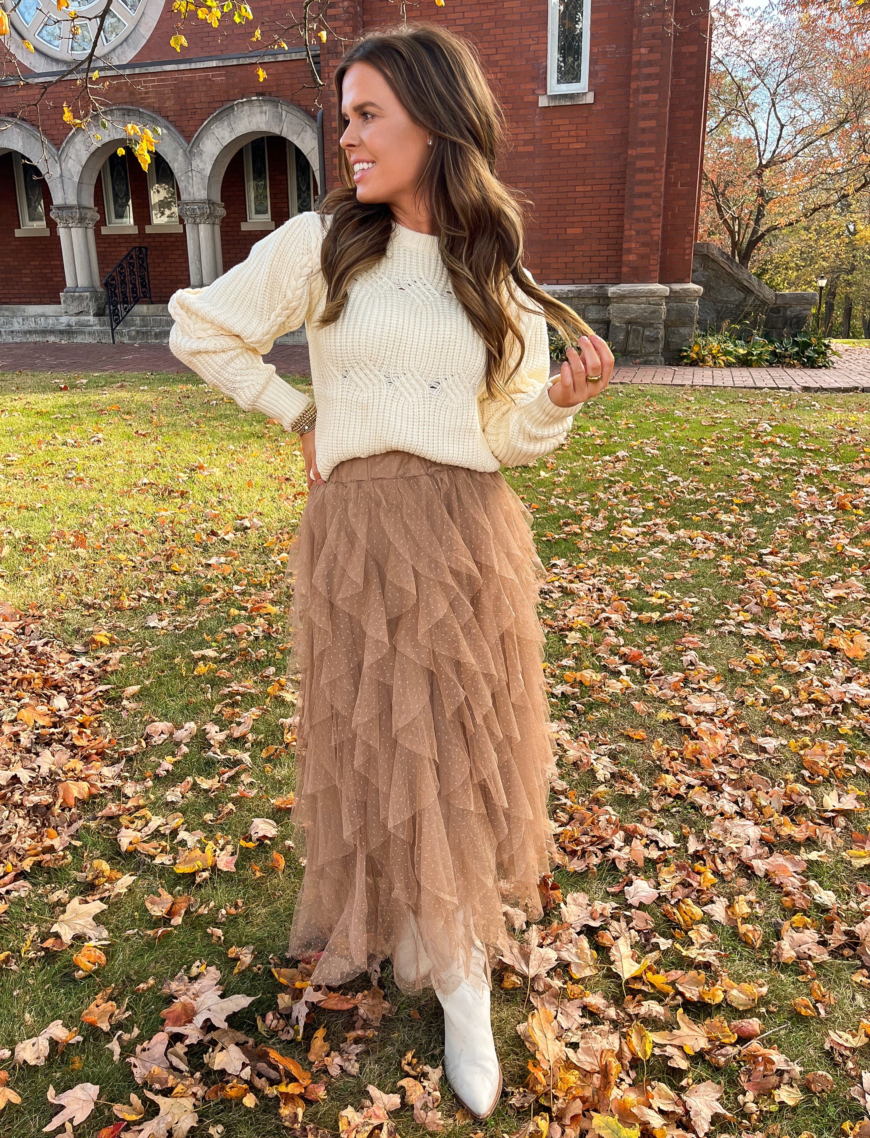 Joyce Braided Puff Sleeve Sweater