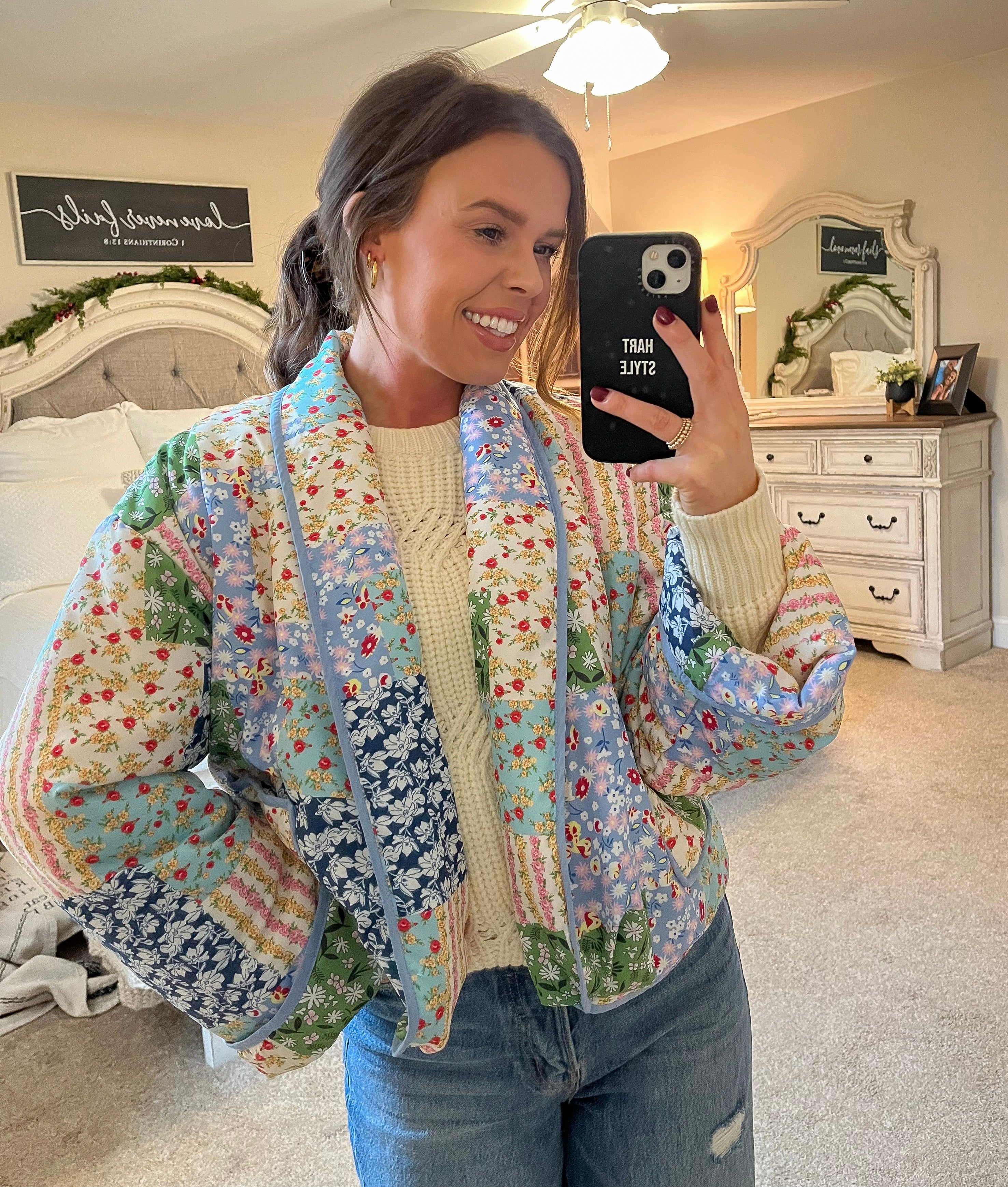 Update more than 61 floral quilted jacket