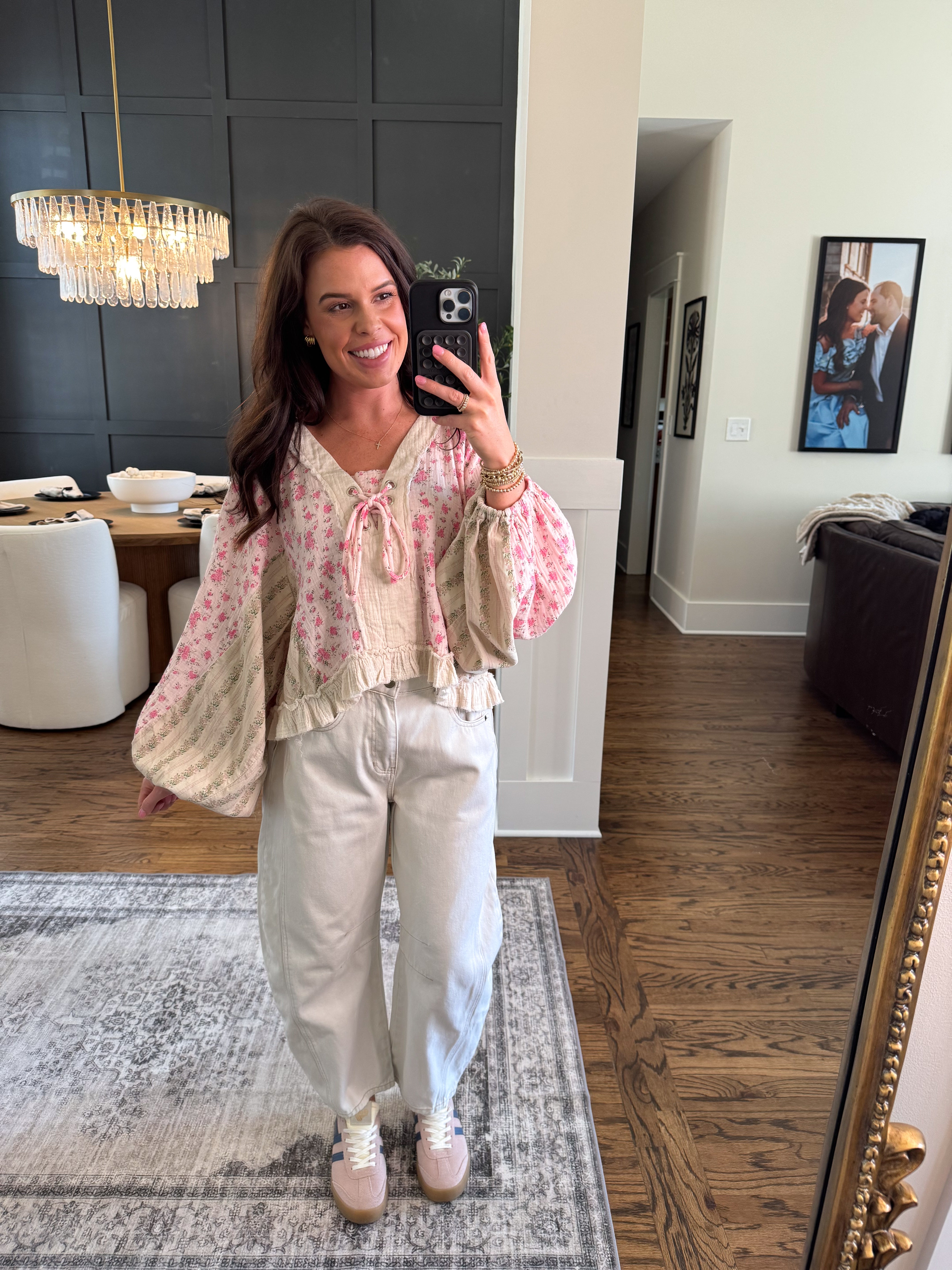 She's Pink Floral Blouse