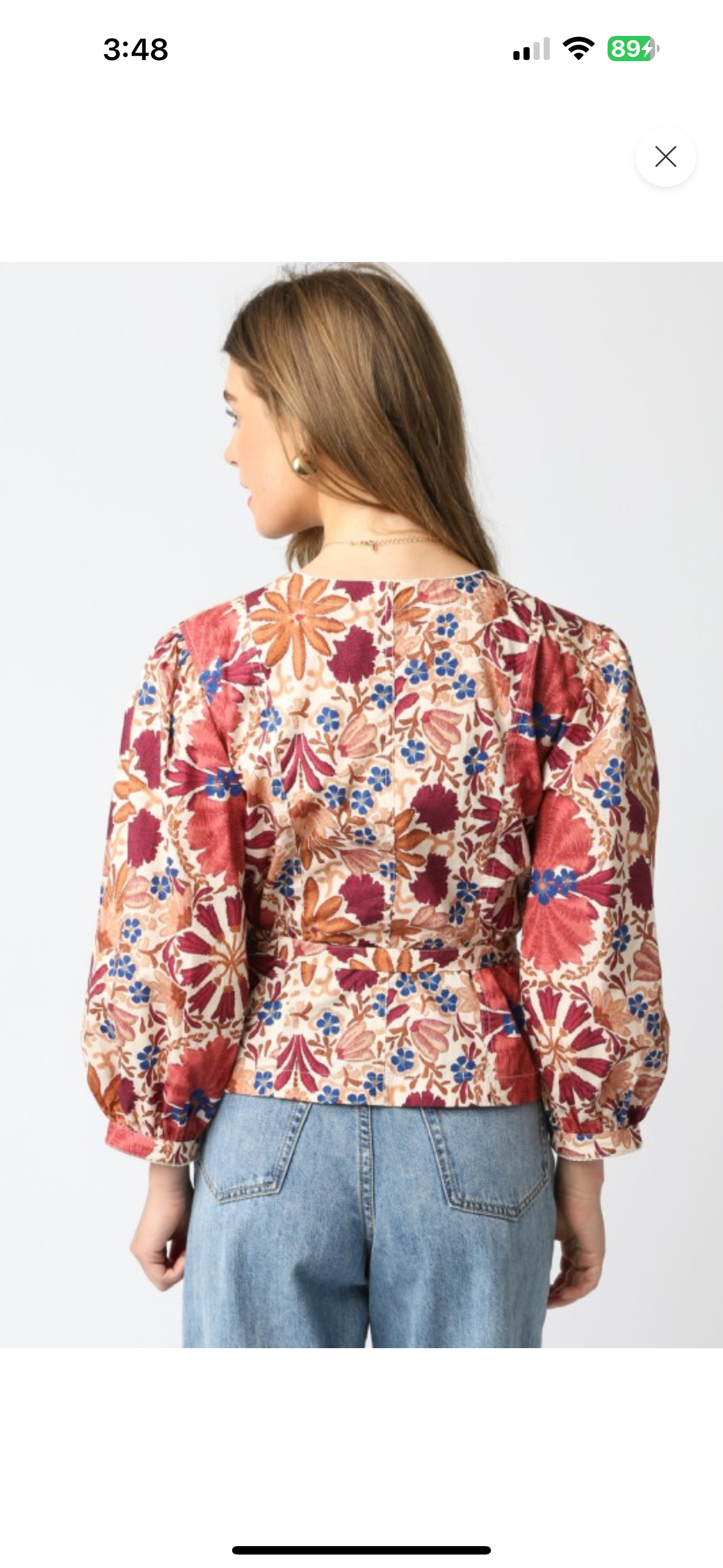 Golden Hour Floral Belted Top