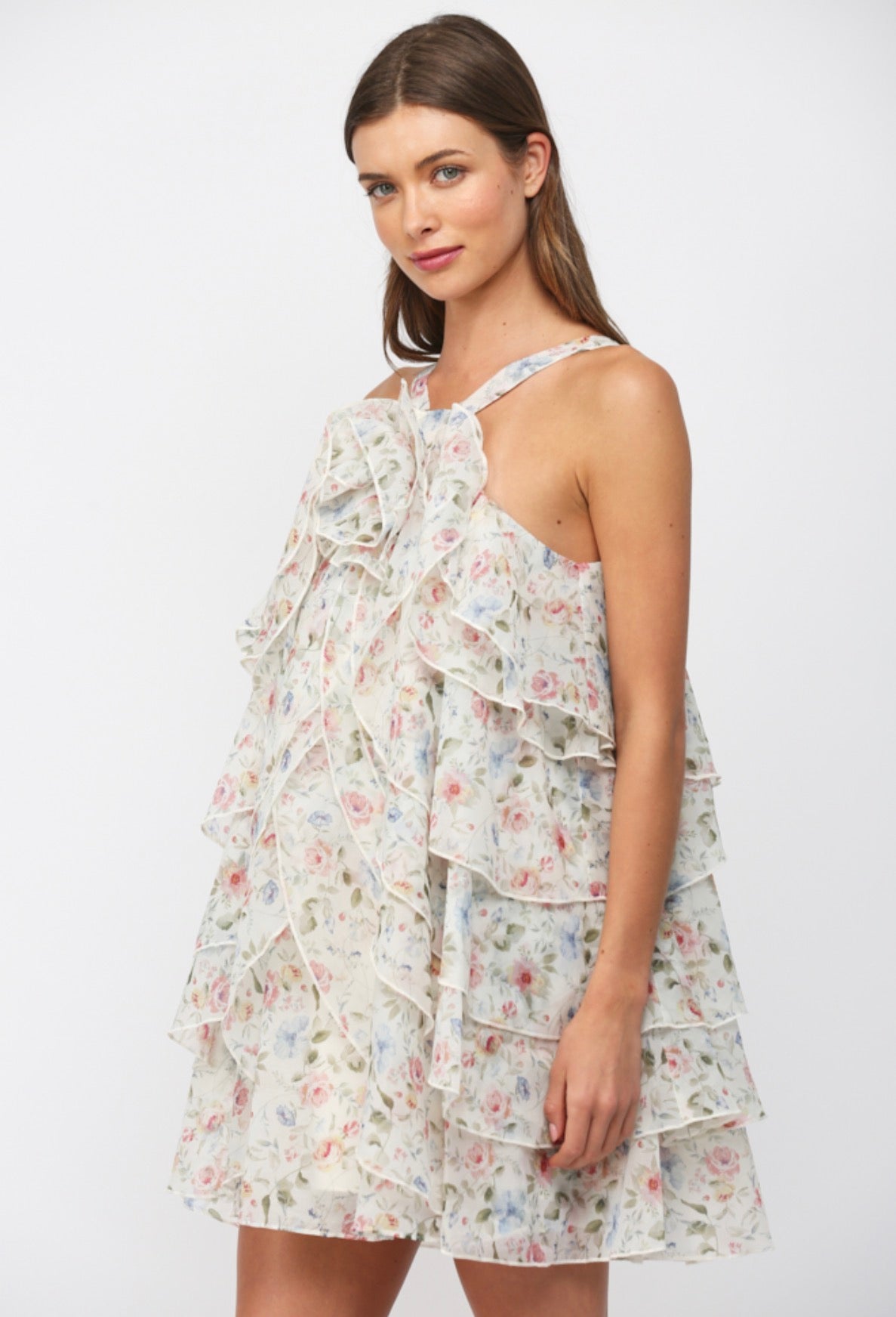 Camille Ruffle Floral Dress