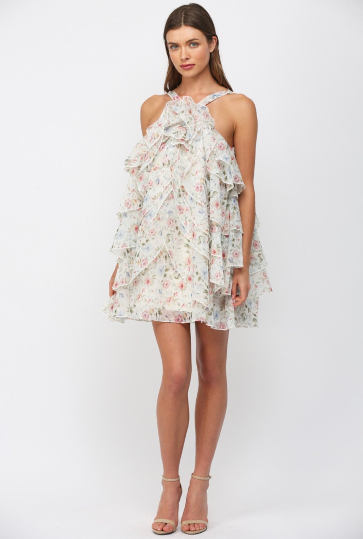 Camille Ruffle Floral Dress