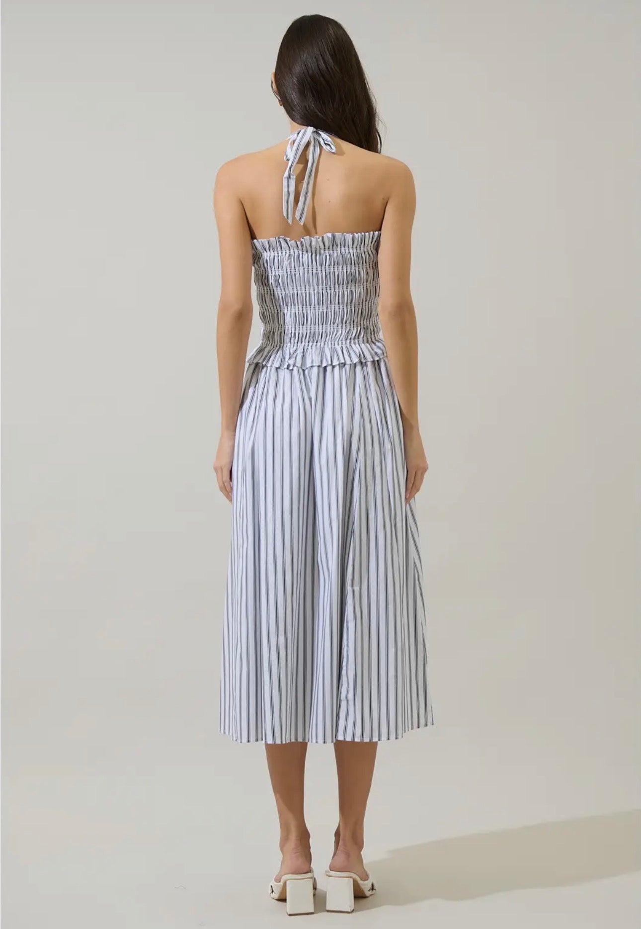 Good Feels Striped Halter Dress